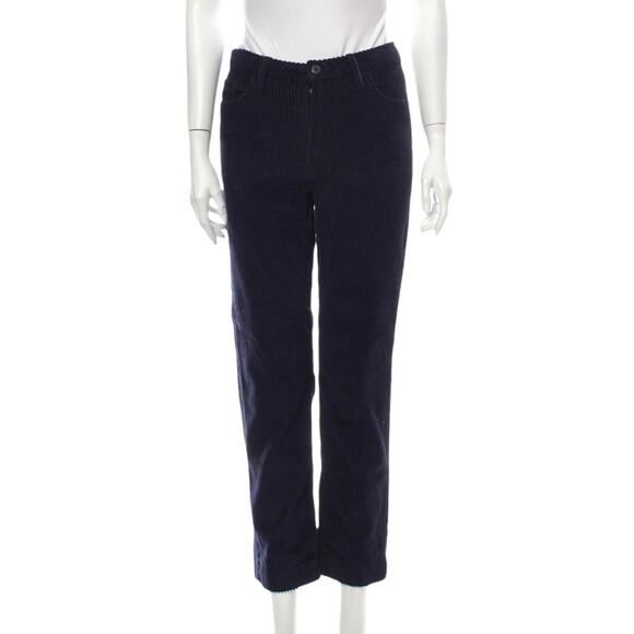 GRLFRND Pants Helena Corduroy Straight Leg Button Fly Blue Women's 26 Casual NEW - Picture 1 of 15